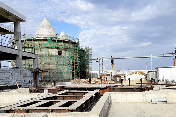 安徽年產60萬噸鋼渣線項目安裝現場