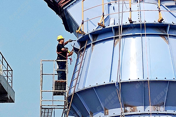 山東年產30萬噸礦粉線項目安裝現場