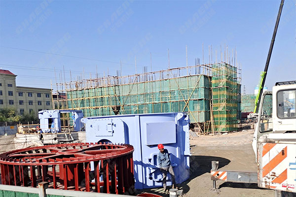 寧夏年產30萬噸礦渣立磨項目安裝現場