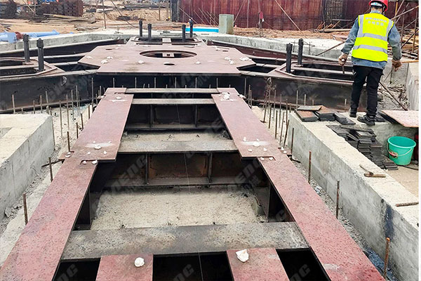 湖北年產60萬噸鋼渣線項目安裝現場